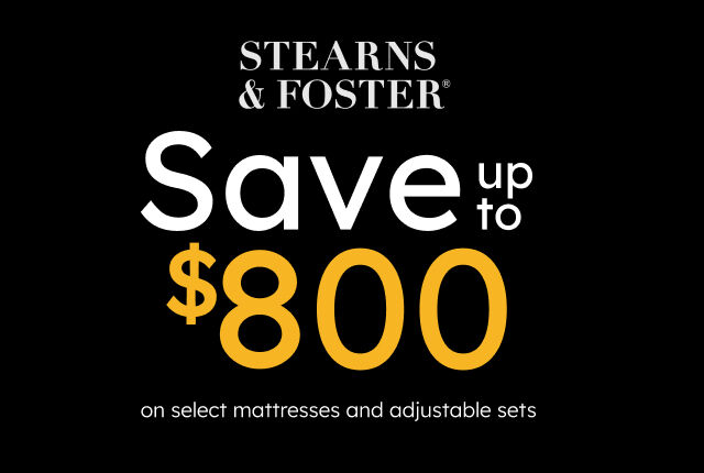 Save up to $800 on select Stearns and Foster adjustable sets